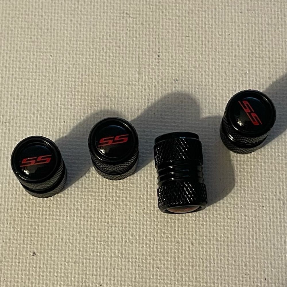 SS “Super Sport” valve Stem caps in black set of 4 NWT